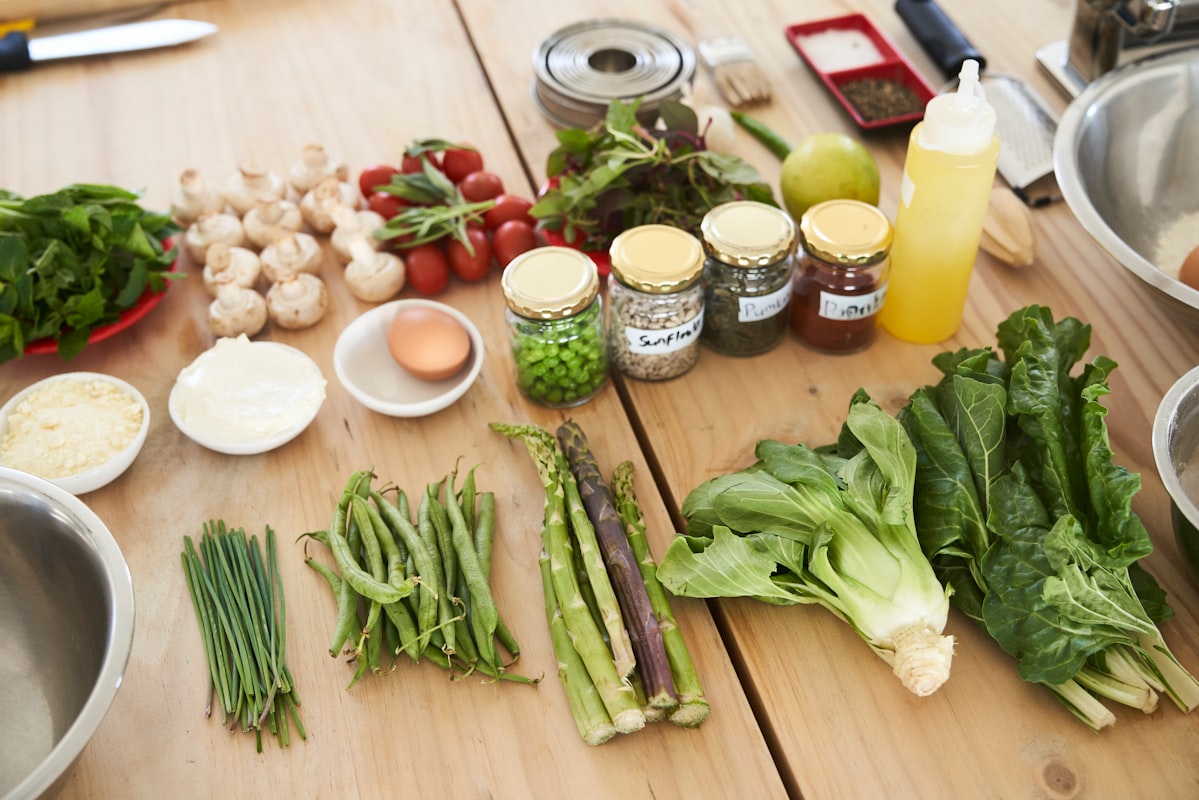Vegetable stir-frying technique demonstration